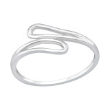 Bypass - 925 Sterling Silver Simple Rings SD46766