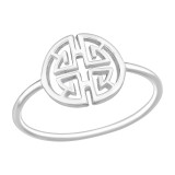 Chinese Symbol - 925 Sterling Silver Simple Rings SD47215