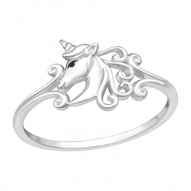 Horse - 925 Sterling Silver Simple Rings SD47222