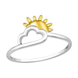 Clouded Sun - 925 Sterling Silver Simple Rings SD47624