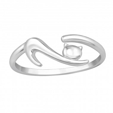 Cat - 925 Sterling Silver Simple Rings SD47673