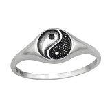 Yin Yang - 925 Sterling Silver Simple Rings SD47802