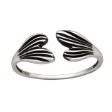 Whale Tail - 925 Sterling Silver Simple Rings SD47804