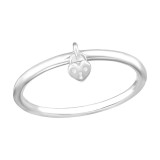 Heart Lock - 925 Sterling Silver Simple Rings SD48230