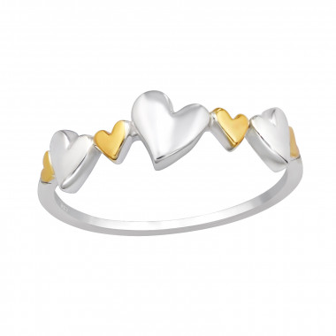 Hearts - 925 Sterling Silver Simple Rings SD48325