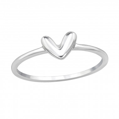 Heart - 925 Sterling Silver Simple Rings SD48380