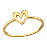 Heart - 925 Sterling Silver Simple Rings SD48695