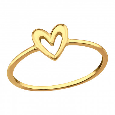 Heart - 925 Sterling Silver Simple Rings SD48695