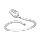 Tulip - 925 Sterling Silver Simple Rings SD49178