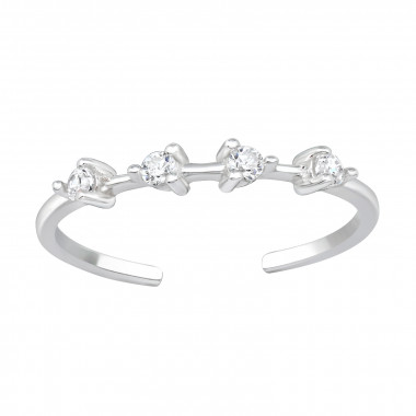 Sparkling - 925 Sterling Silver Toe Rings SD47558