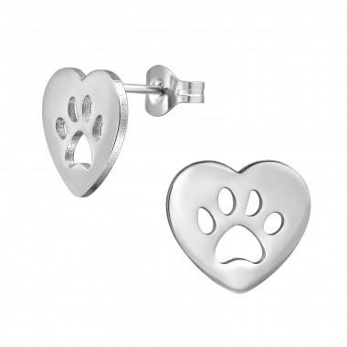 Dog Paw - 316L Surgical Grade Stainless Steel Stainless Steel Ear studs SD48135