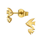 Fish - 316L Surgical Grade Stainless Steel Stainless Steel Ear studs SD48460