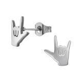 Rock Hand - 316L Surgical Grade Stainless Steel Stainless Steel Ear studs SD48467