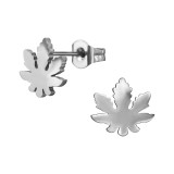 Cannabis Leaf - 316L Surgical Grade Stainless Steel Stainless Steel Ear studs SD48469