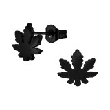 Cannabis Leaf - 316L Surgical Grade Stainless Steel Stainless Steel Ear studs SD48471