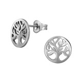 Tree Of Life - 316L Surgical Grade Stainless Steel Stainless Steel Ear studs SD48479