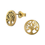 Tree Of Life - 316L Surgical Grade Stainless Steel Stainless Steel Ear studs SD48480