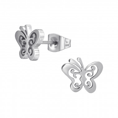 Butterfly - 316L Surgical Grade Stainless Steel Stainless Steel Ear studs SD48600