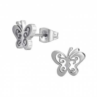 Butterfly - 316L Surgical Grade Stainless Steel Stainless Steel Ear studs SD48600