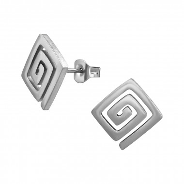 Square Coil - 316L Surgical Grade Stainless Steel Stainless Steel Ear studs SD48828