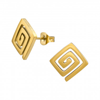 Square Coil - 316L Surgical Grade Stainless Steel Stainless Steel Ear studs SD48829