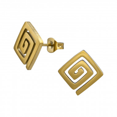 Square Coil - 316L Surgical Grade Stainless Steel Stainless Steel Ear studs SD48829