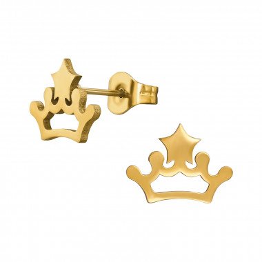 Crown - 316L Surgical Grade Stainless Steel Stainless Steel Ear studs SD48846