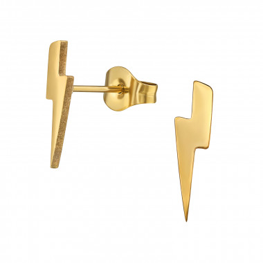 Lightning Bolt - 316L Surgical Grade Stainless Steel Stainless Steel Ear studs SD48854