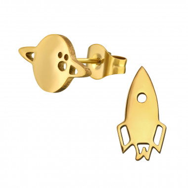 Rocket And Planetary - 316L Surgical Grade Stainless Steel Stainless Steel Ear studs SD48860