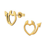 Devil Heart - 316L Surgical Grade Stainless Steel Stainless Steel Ear studs SD48864
