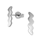 Wave - 316L Surgical Grade Stainless Steel Stainless Steel Ear studs SD48878