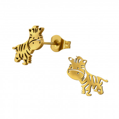 Zebra - 316L Surgical Grade Stainless Steel Stainless Steel Ear studs SD48968