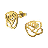 Rose Flower - 316L Surgical Grade Stainless Steel Stainless Steel Ear studs SD48973