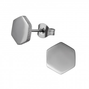 Hexagon - 316L Surgical Grade Stainless Steel Stainless Steel Ear studs SD48981