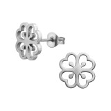 Open Clover - 316L Surgical Grade Stainless Steel Stainless Steel Ear studs SD49119