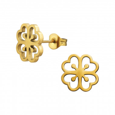 Open Clover - 316L Surgical Grade Stainless Steel Stainless Steel Ear studs SD49120