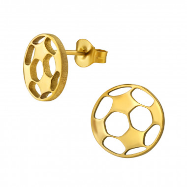 Football - 316L Surgical Grade Stainless Steel Stainless Steel Ear studs SD49140