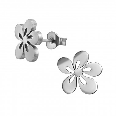 Plumeria Frangipani - 316L Surgical Grade Stainless Steel Stainless Steel Ear studs SD49154