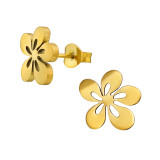 Plumeria Frangipani - 316L Surgical Grade Stainless Steel Stainless Steel Ear studs SD49155