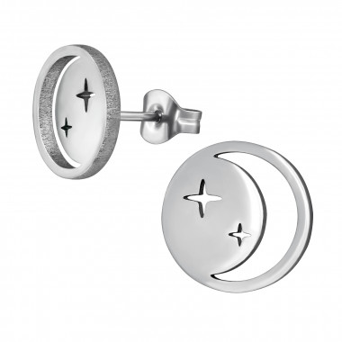 Crescent Moon - 316L Surgical Grade Stainless Steel Stainless Steel Ear studs SD49358