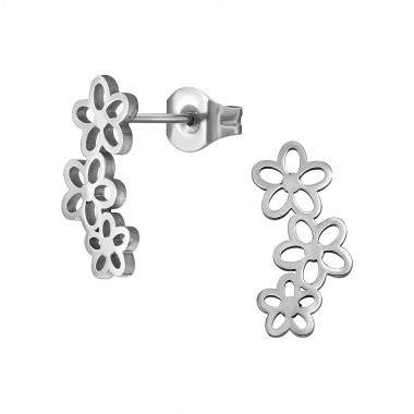 Flowers - 316L Surgical Grade Stainless Steel Stainless Steel Ear studs SD49412