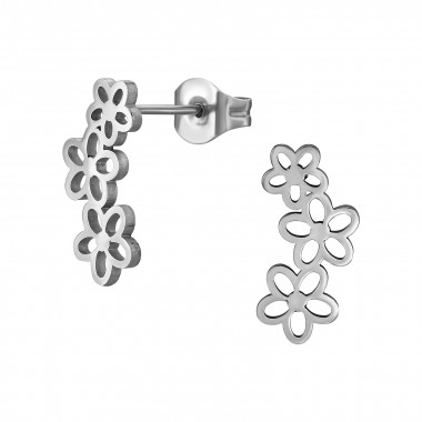 Flowers - 316L Surgical Grade Stainless Steel Stainless Steel Ear studs SD49412