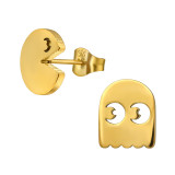 Pacman - 316L Surgical Grade Stainless Steel Stainless Steel Ear studs SD49446