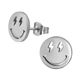 Smiley - 316L Surgical Grade Stainless Steel Stainless Steel Ear studs SD49447