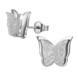 Double Layered Butterfly - 316L Surgical Grade Stainless Steel Stainless Steel Ear studs SD49451