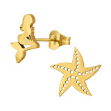 Starfish & Mermaid - 316L Surgical Grade Stainless Steel Stainless Steel Ear studs SD49468