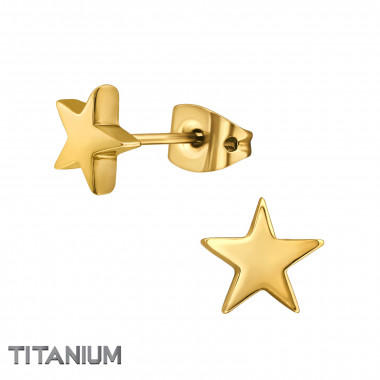 Star - Titanium Titanium Ear Studs SD49022