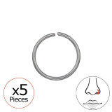 0.8Mm 20G Seamless Rings - Titanium Titanium Nose Jewelry SD48941