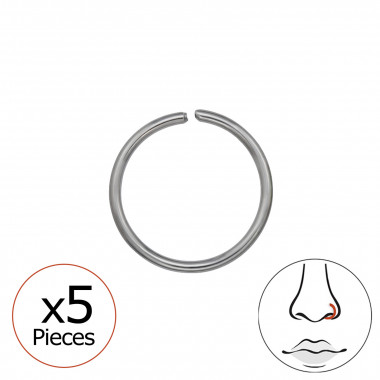 0.8Mm 20G Seamless Rings - Titanium Titanium Nose Jewelry SD48941