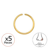 0.8Mm 20G Seamless Rings - Titanium Titanium Nose Jewelry SD48942